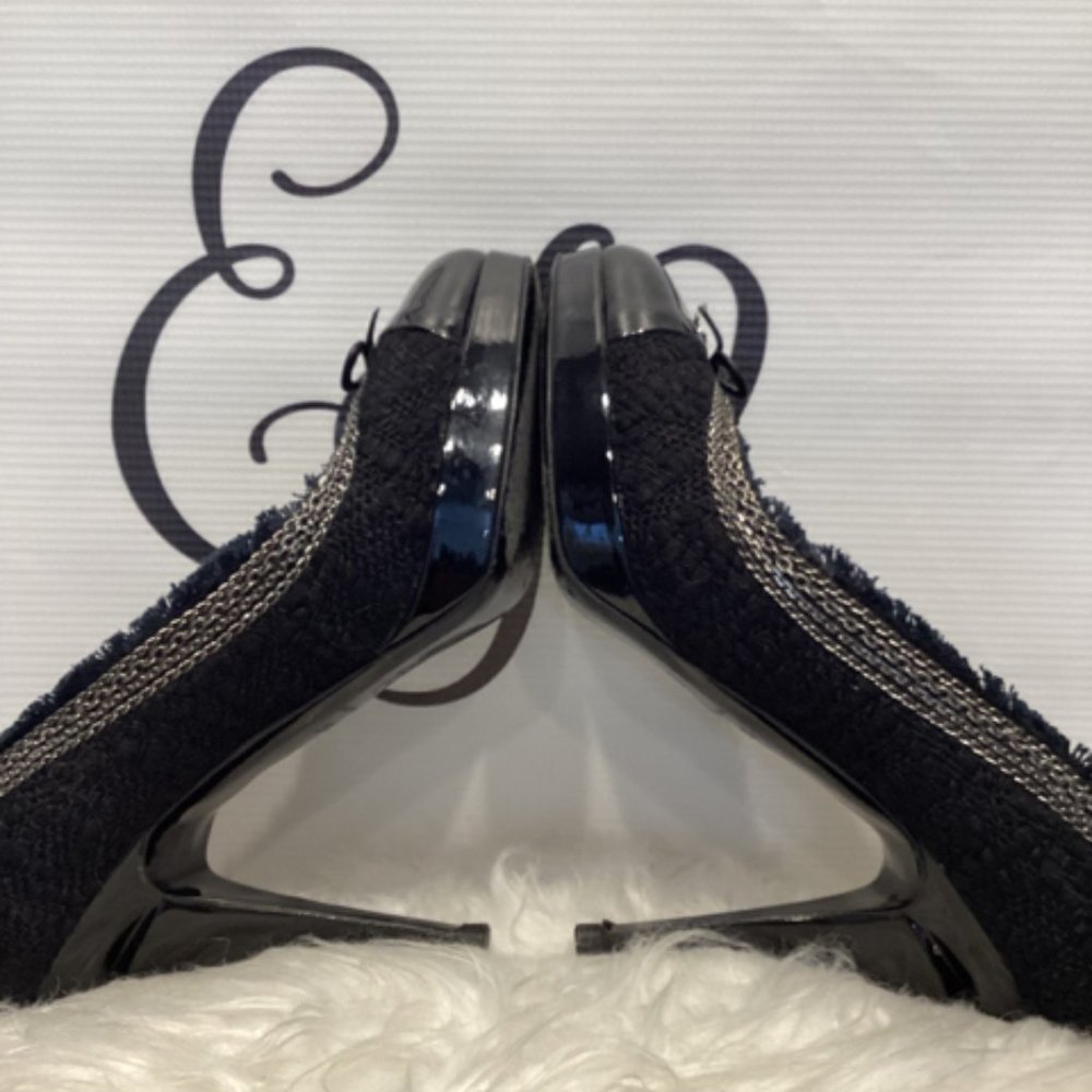 Chanel Platform Tweed Sz 39.5 Shoe - Picture 3 of 6